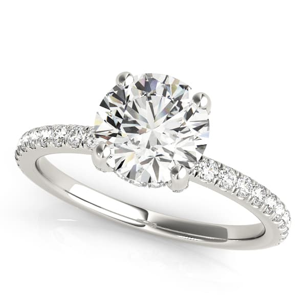 Hidden Halo Engagement Ring