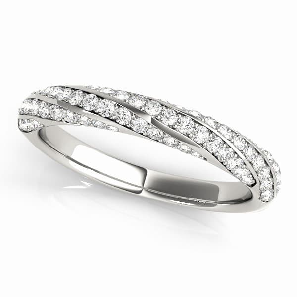 Twisting Diamond Wedding Band