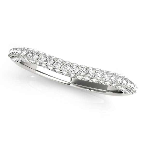 Multirow Pavé Wedding Rings