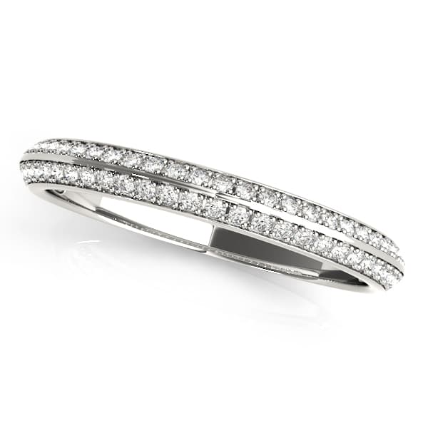 Double Row Pavé Wedding Rings