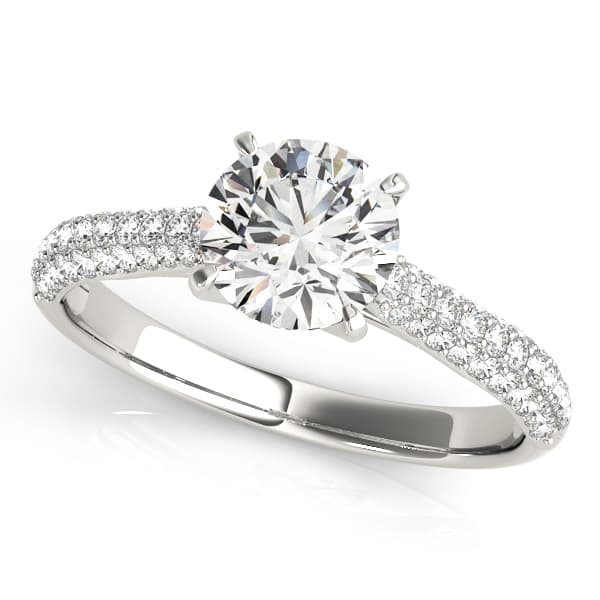 Round Pavé Engagement Ring