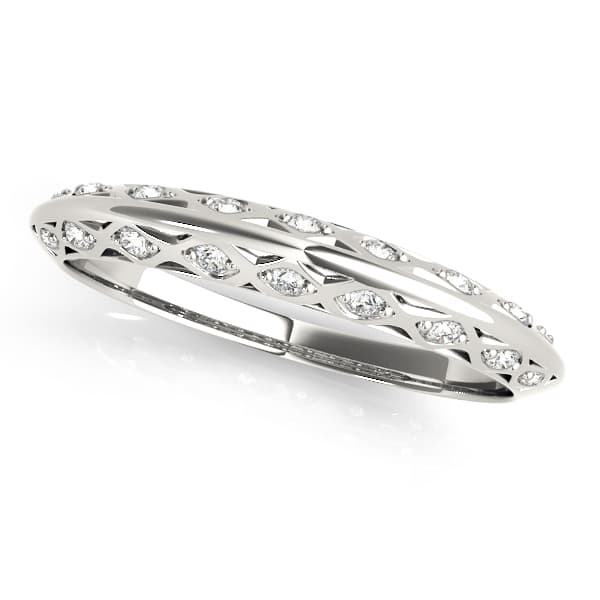 Accented Knife Edge Wedding Band