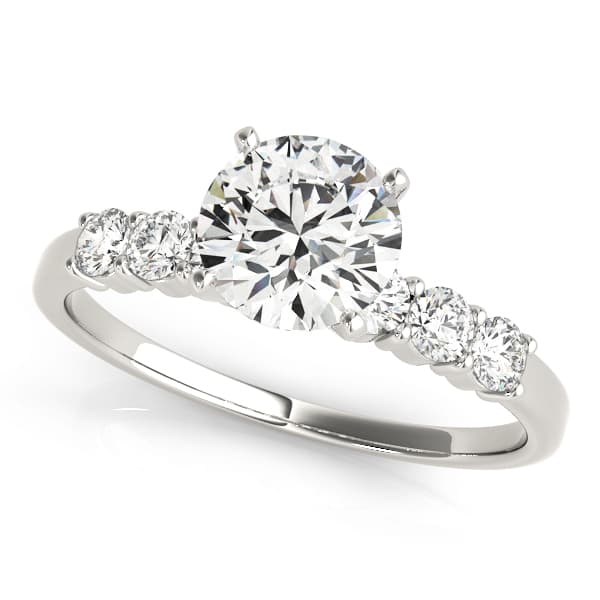 Single Row Shared Prong Engagement Rings