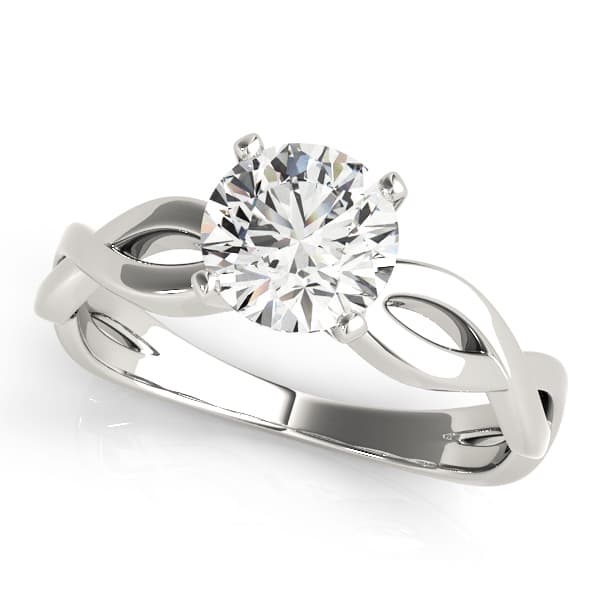 Twisted Shank Solitaire Engagement Ring