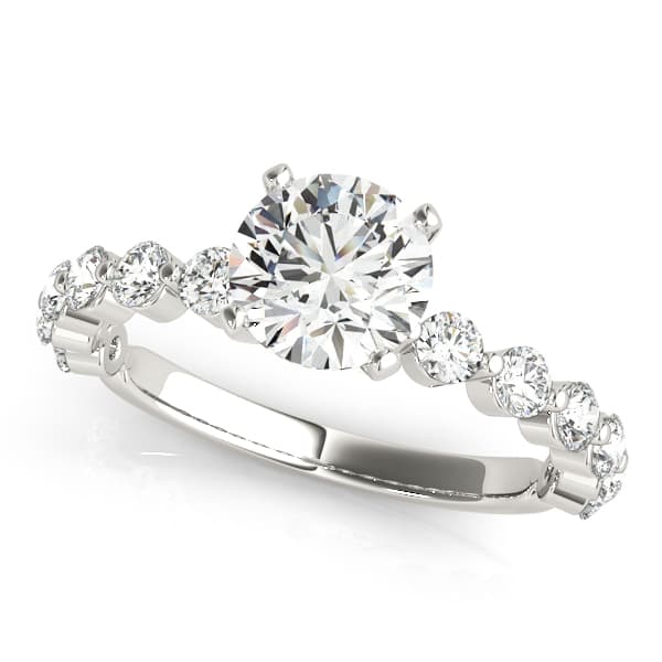 Single Shared Prong Engagement Ring