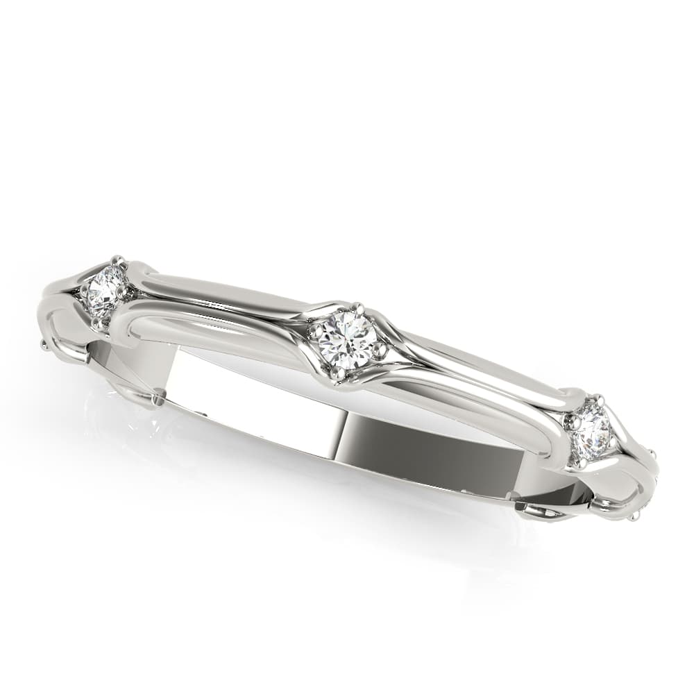 Stackable Accented Filigree Band