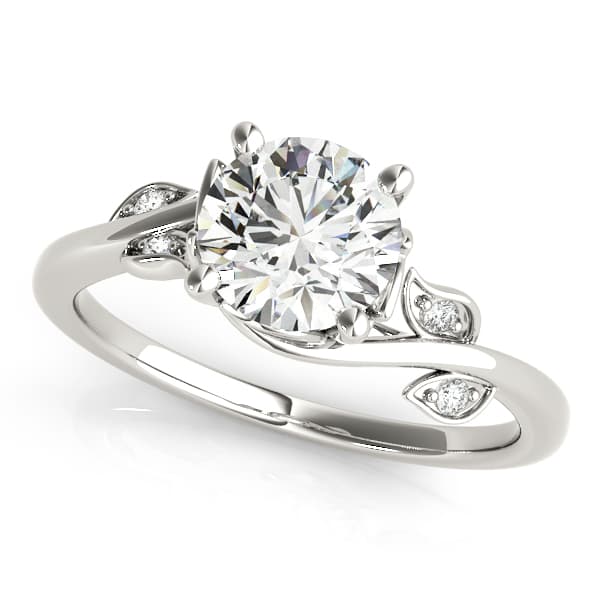 Floral Bypass Engagement Ring
