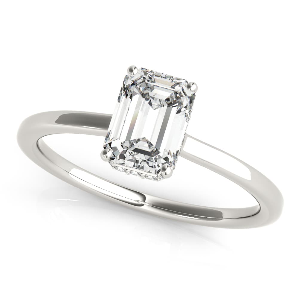 Solitaire Emerald-Cut Engagement Ring