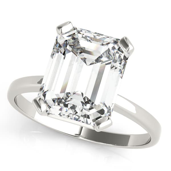 Emerald Cut Solitaire Engagement Ring