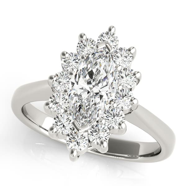 Marquise Halo Engagement Rings