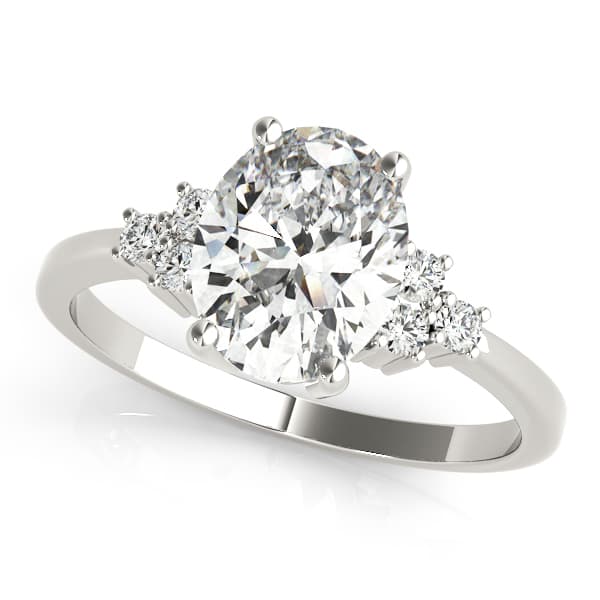 Solitaire Plus Cluster Sides Engagement Rings