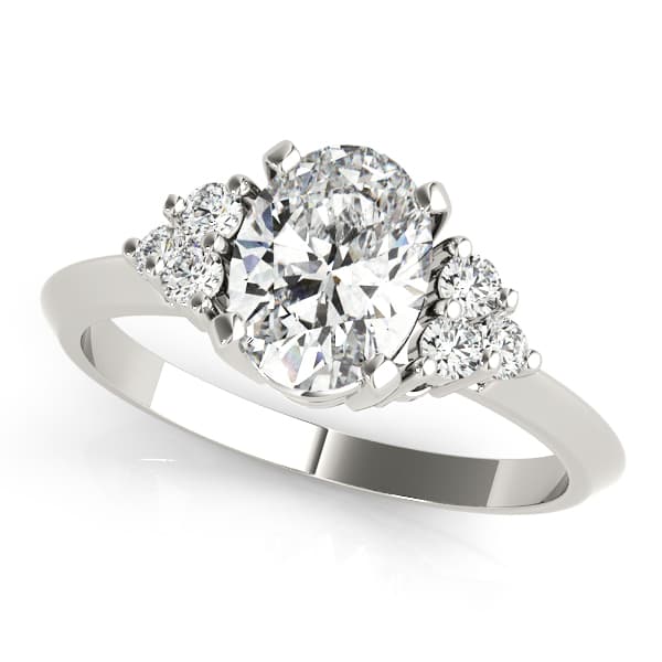Solitaire Plus Cluster Engagement Ring