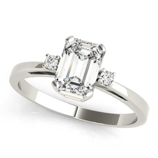 3-Stone Emerald Cut Engagement Ring