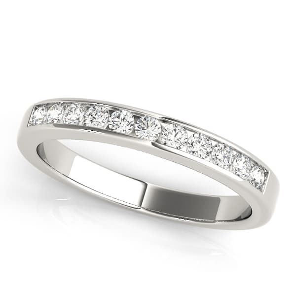 Channel Set Wedding Band