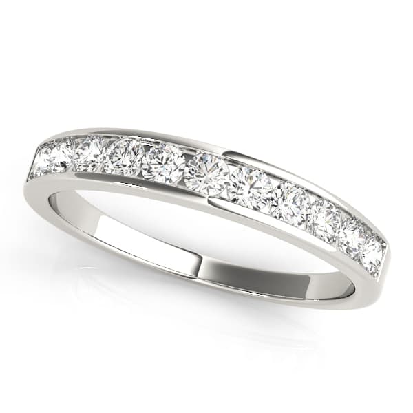 Channel Set Wedding Band