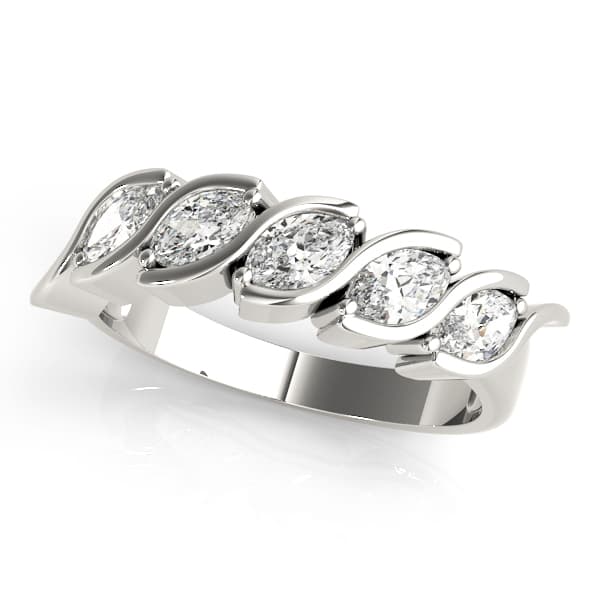 Fancy Shape Marquise Bar Set Wedding Band