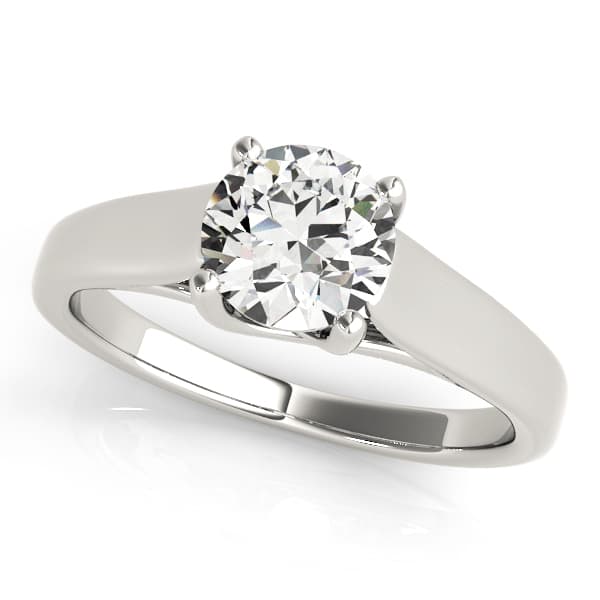 Round Trellis Solitaire Engagement Ring