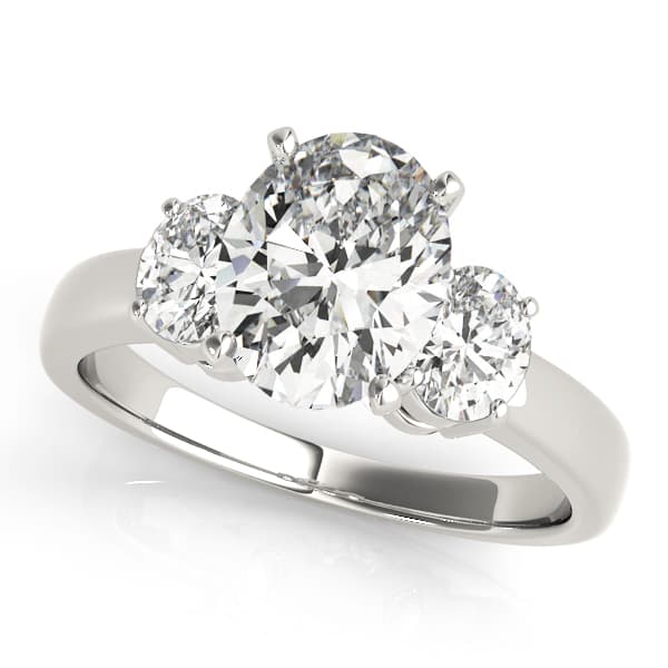 3-Stone Oval Shape Engagement Rings