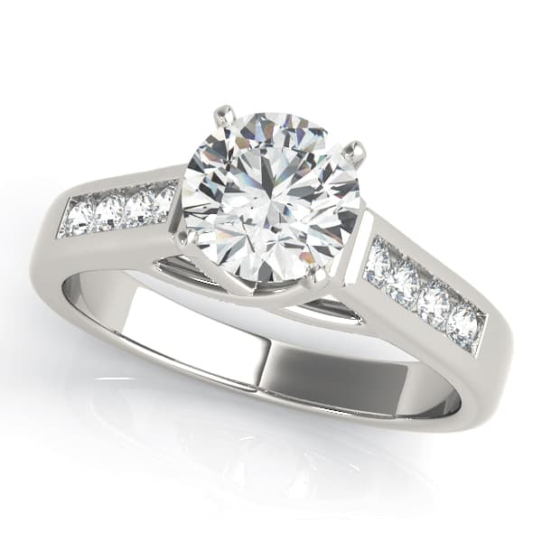 Channel Set Single Row Engagement Ring