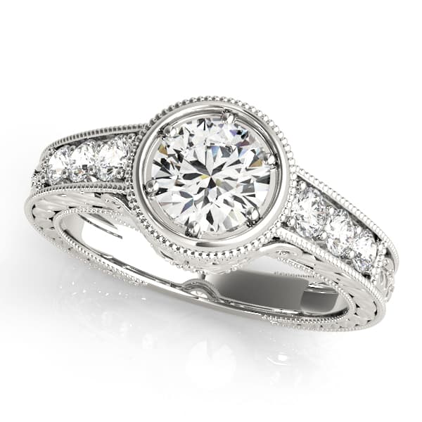 Antique Style Filigree Milgrain Engagement Rings