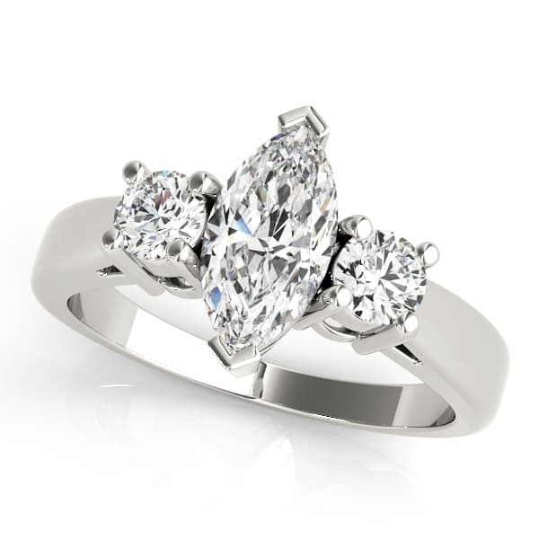 3-Stone Marquise Engagement Ring