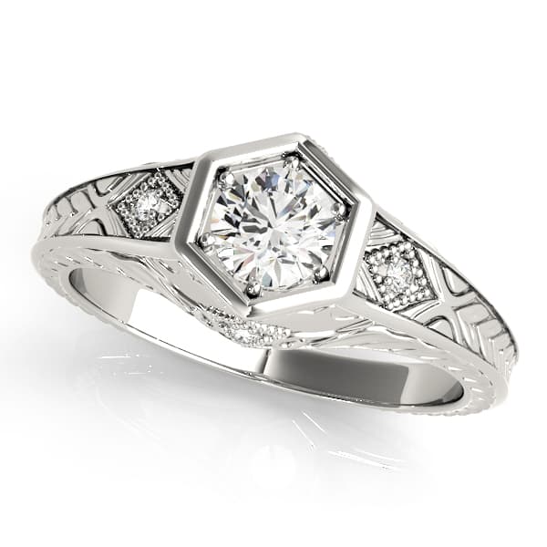 Vintage-Inspired Round Engagement Ring