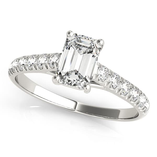 Single Row Trellis Prong Set Engagement Ring
