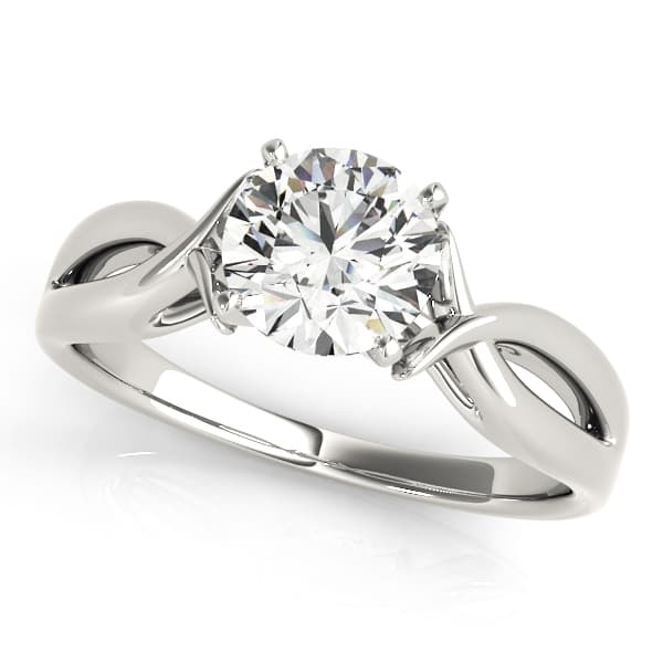Twisted Shank Solitaire Engagement Ring