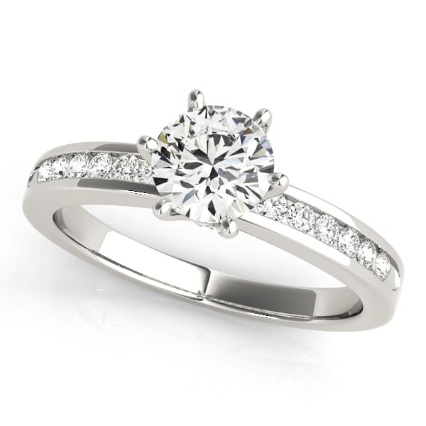 Channel Set Single Row Engagement Ring