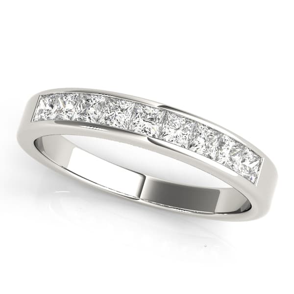 Channel Set Fancy Shape Wedding Rings