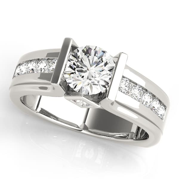 Single Row Channel Set Engagement Rings