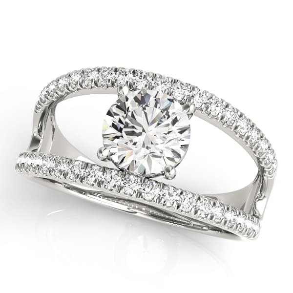 Multirow Split Prong Engagement Rings