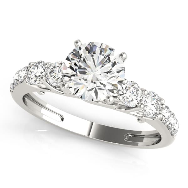 Single Row Prong Engagement Ring