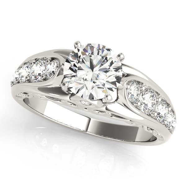 Single Row Engagement Ring