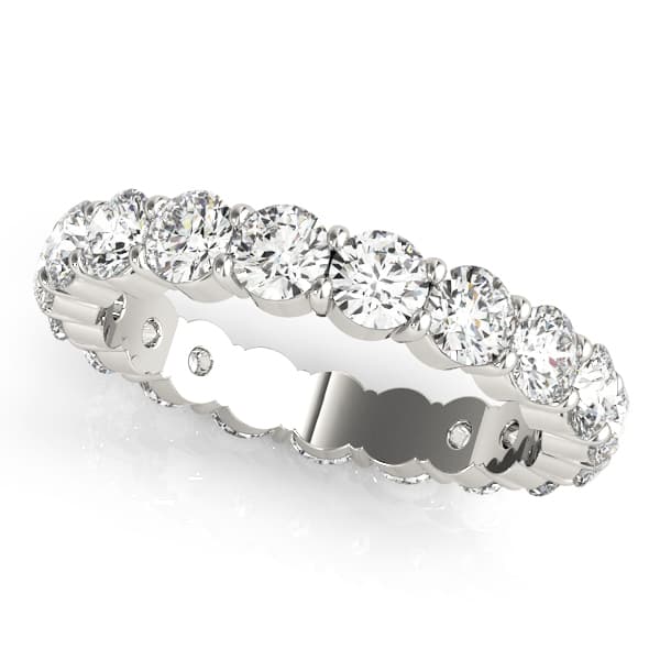 Shared Prong Eternity Wedding Bands