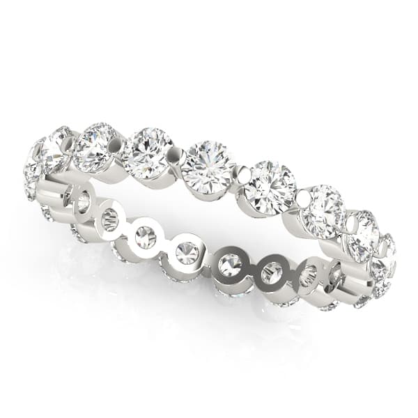 Single Shared-Prong Eternity Band