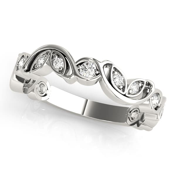 Nature Inspired Floral Stackable Wedding Bands
