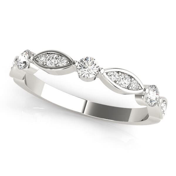 Round & Marquise Shaped Stackable Band