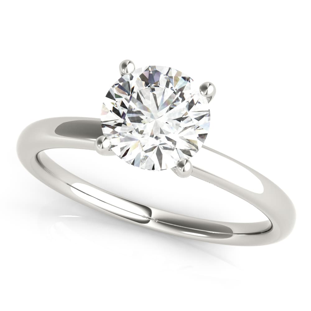 Round Hidden Halo Engagement Ring