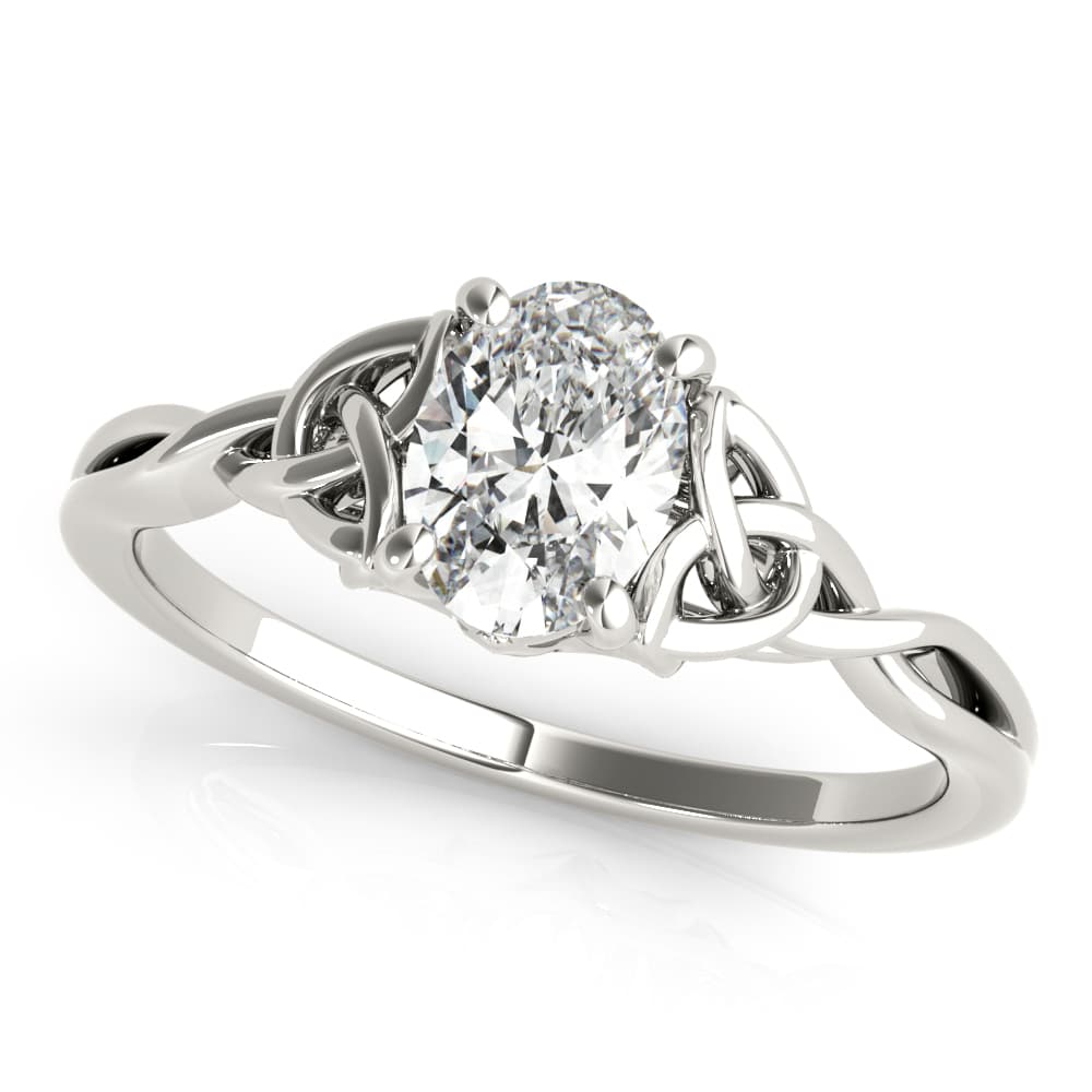 Oval-Cut Solitaire Twisted Engagement Ring