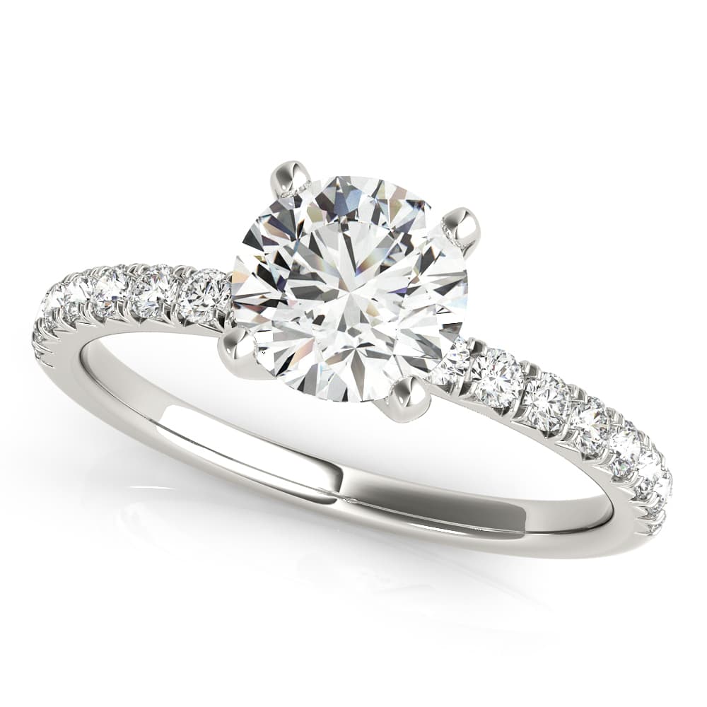 Accented Round Engagement Ring