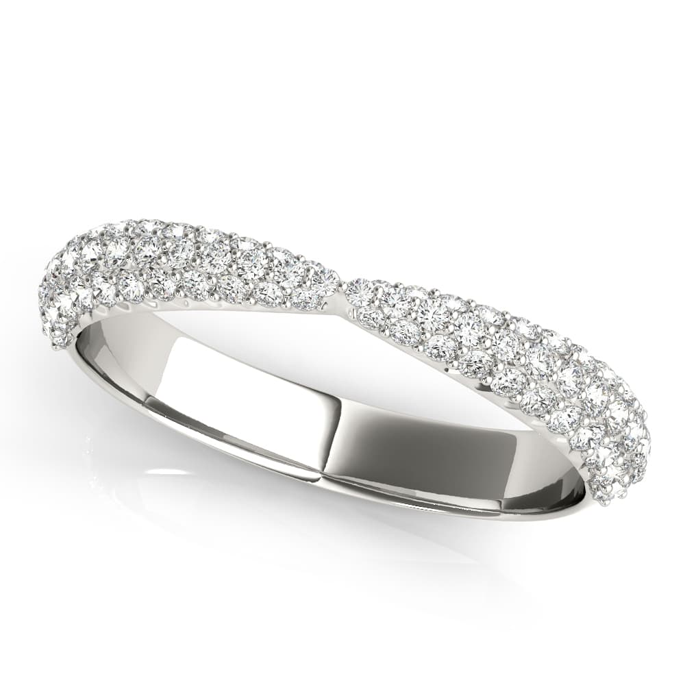 Multirow Pavé Wedding Bands