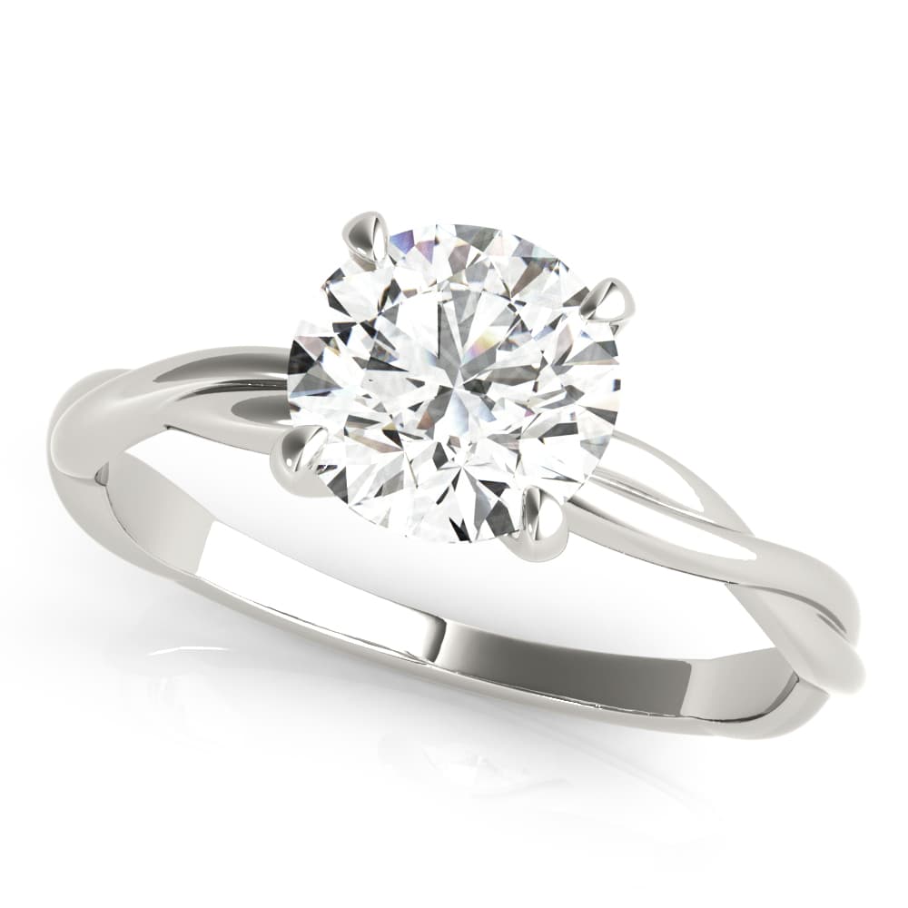 Twisted Solitaire Engagement Ring
