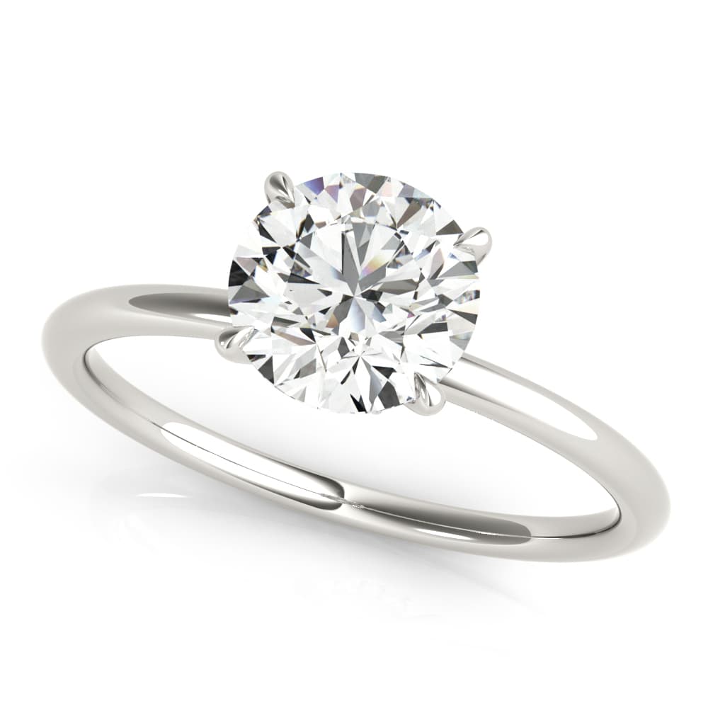 Solitaire Hidden Halo Engagement Ring