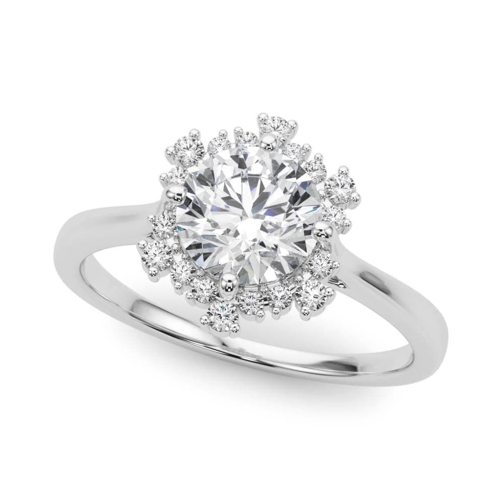 Solitaire Halo Engagement Ring