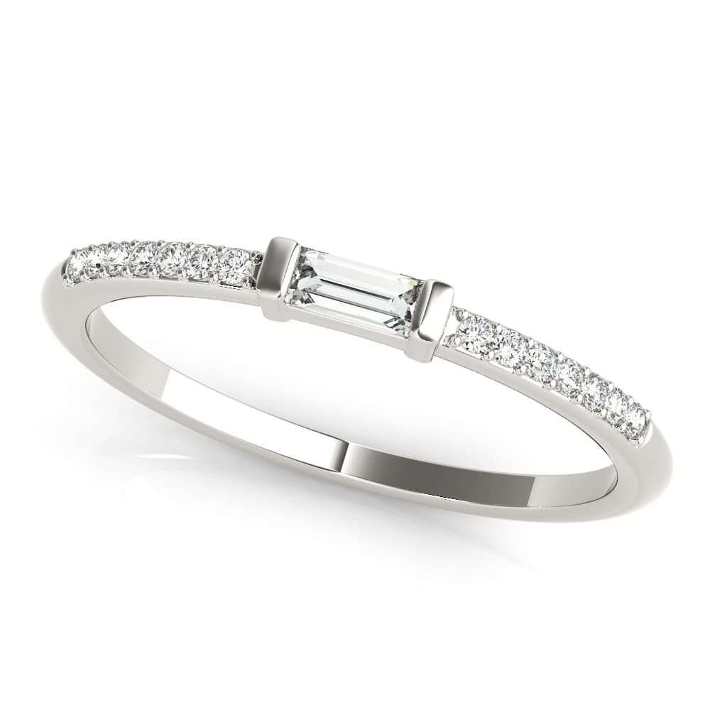 Accented East-West Baguette Ring