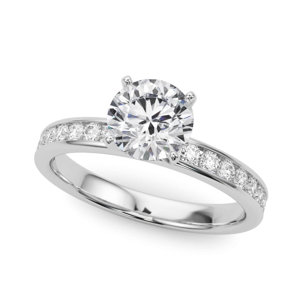 Channel Set Engagement Ring
