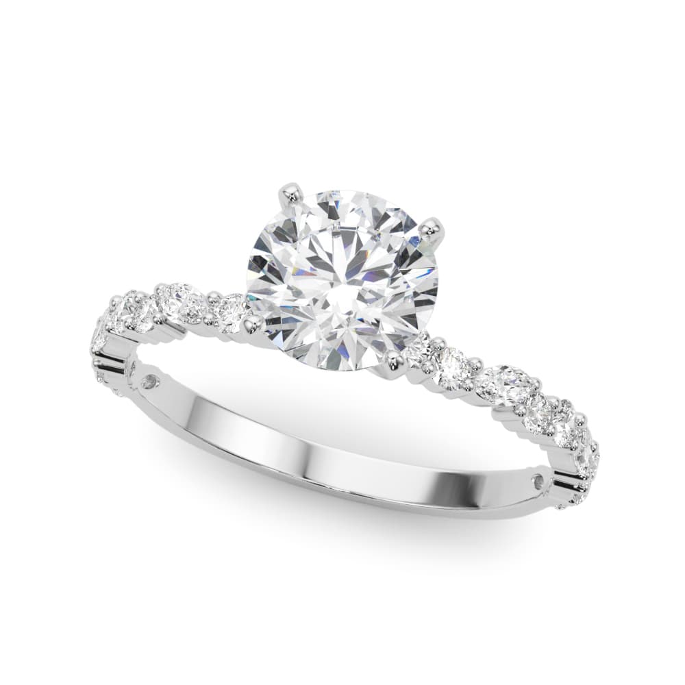 Shared Prong Engagement Ring