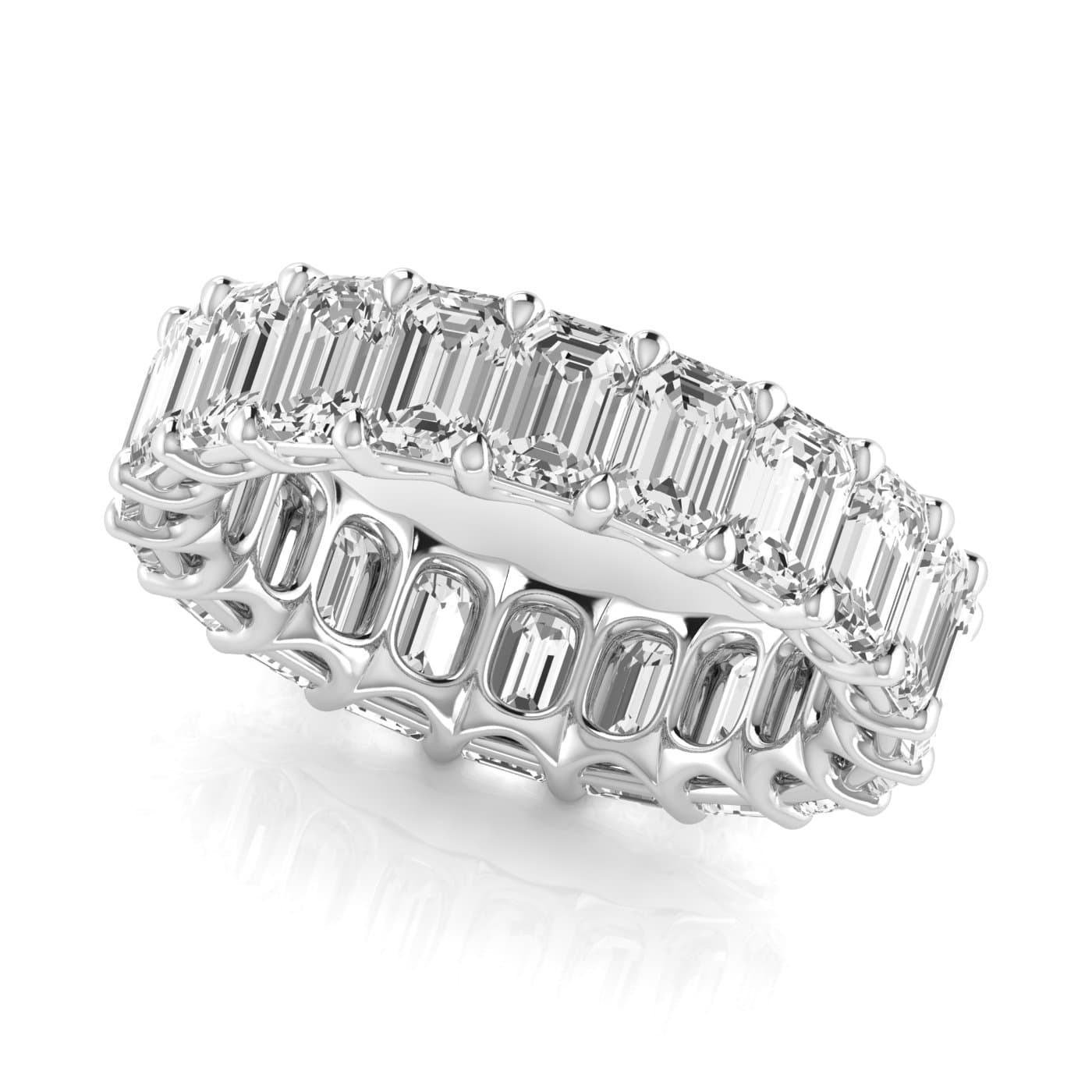 Diamond Emerald Cut Eternity Band