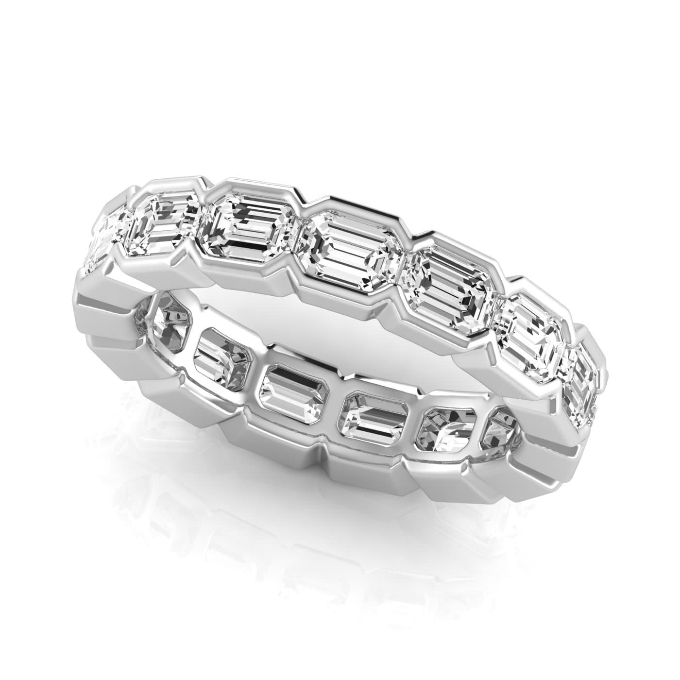Diamond Emerald Cut Eternity Band